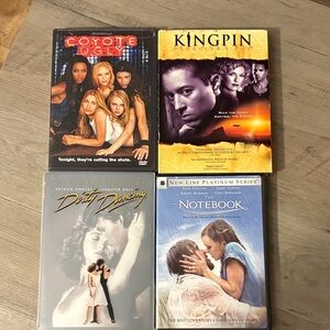 Movie DVD bundle Coyote Ugly, Kingpin, Dirty Dancing, The Notebook preloved